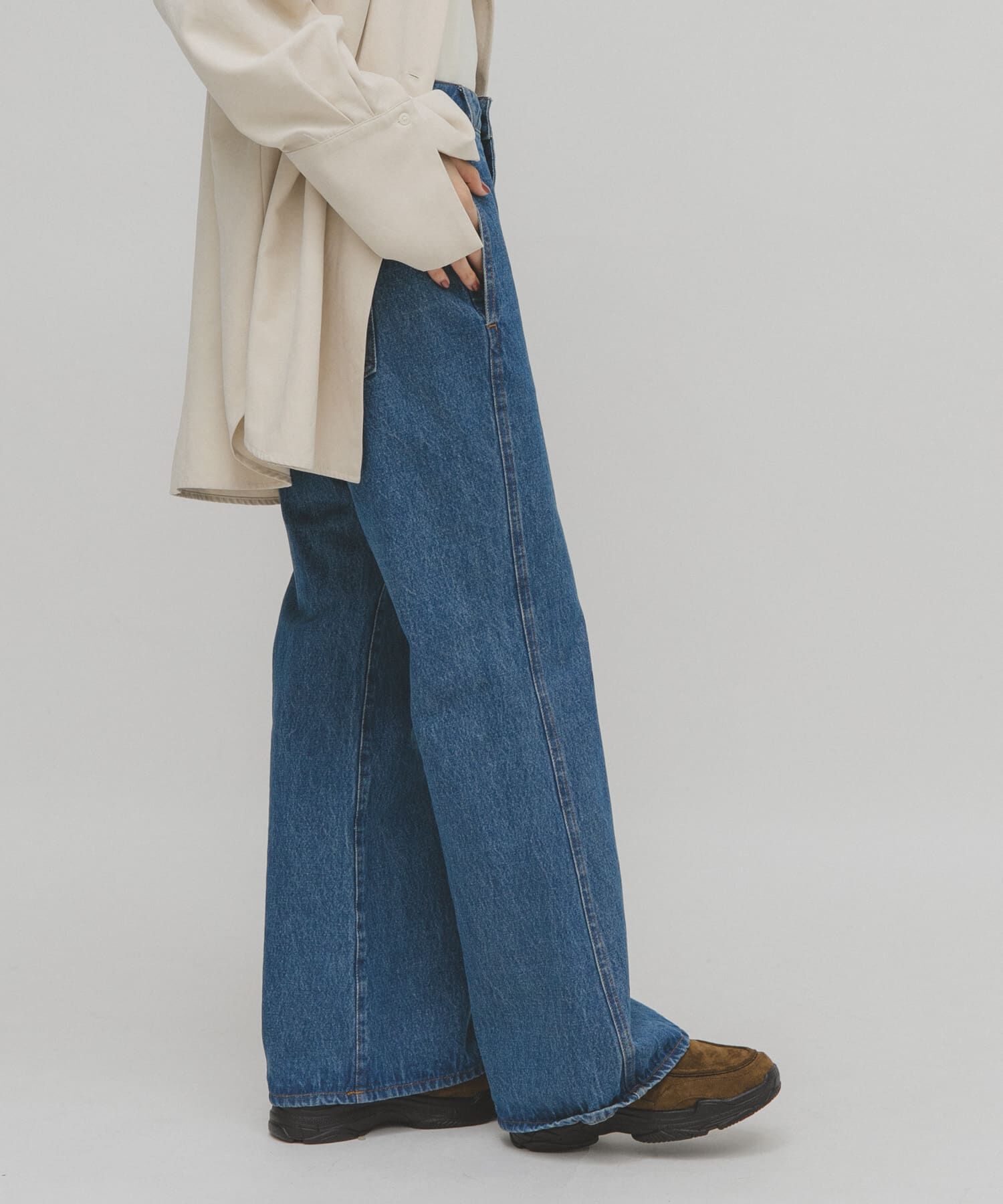  「シームポケットフレアデニム」|デニム|