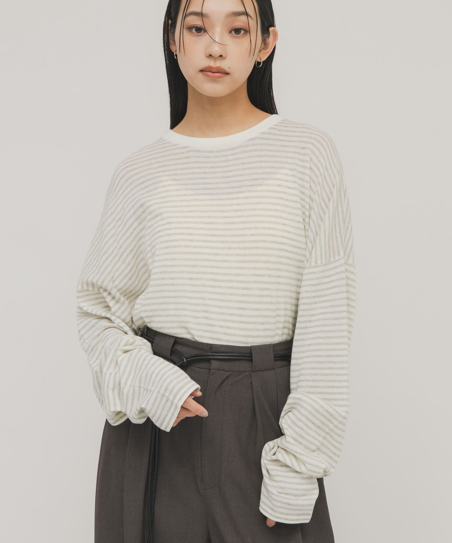  「シアーボーダールーズニット」|ニット・セーター|