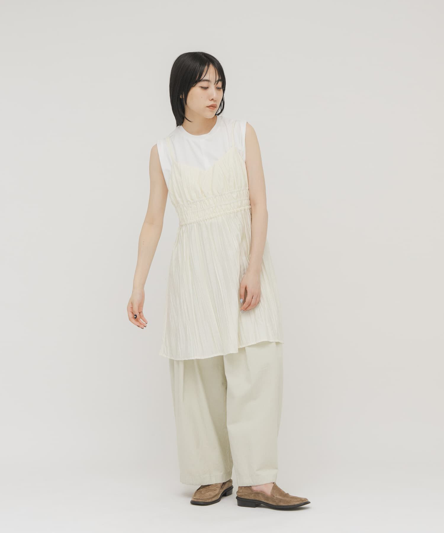  「リンクルミニキャミワンピース」|ワンピース|