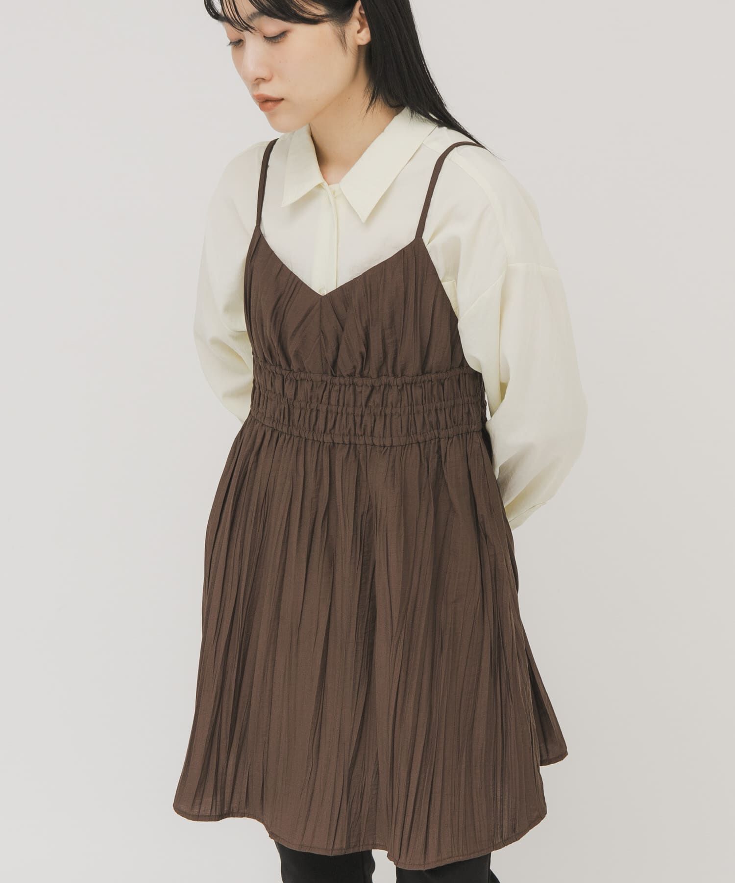  「リンクルミニキャミワンピース」|ワンピース|