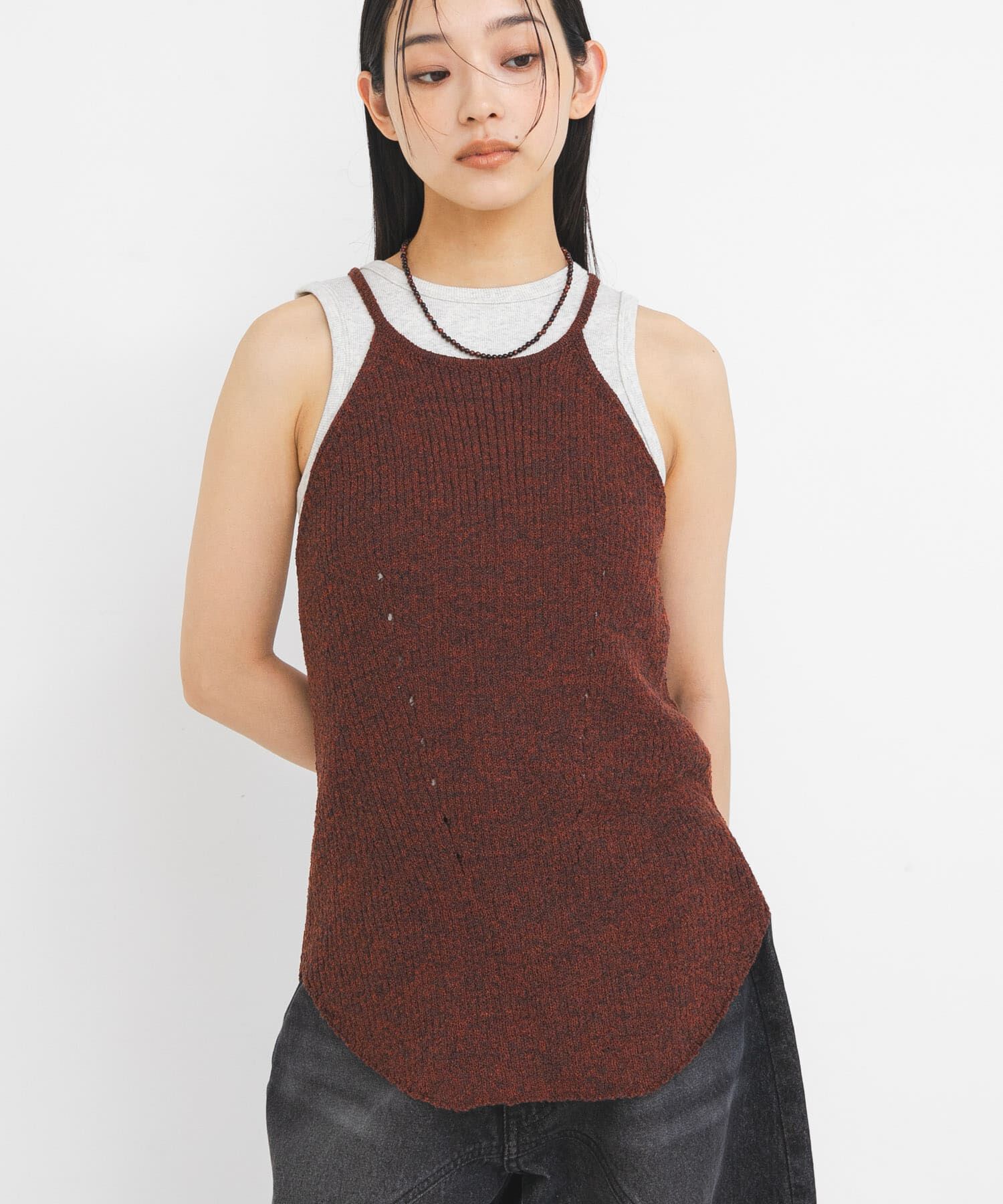  「メランジRIBタンクトップ」|タンクトップ|