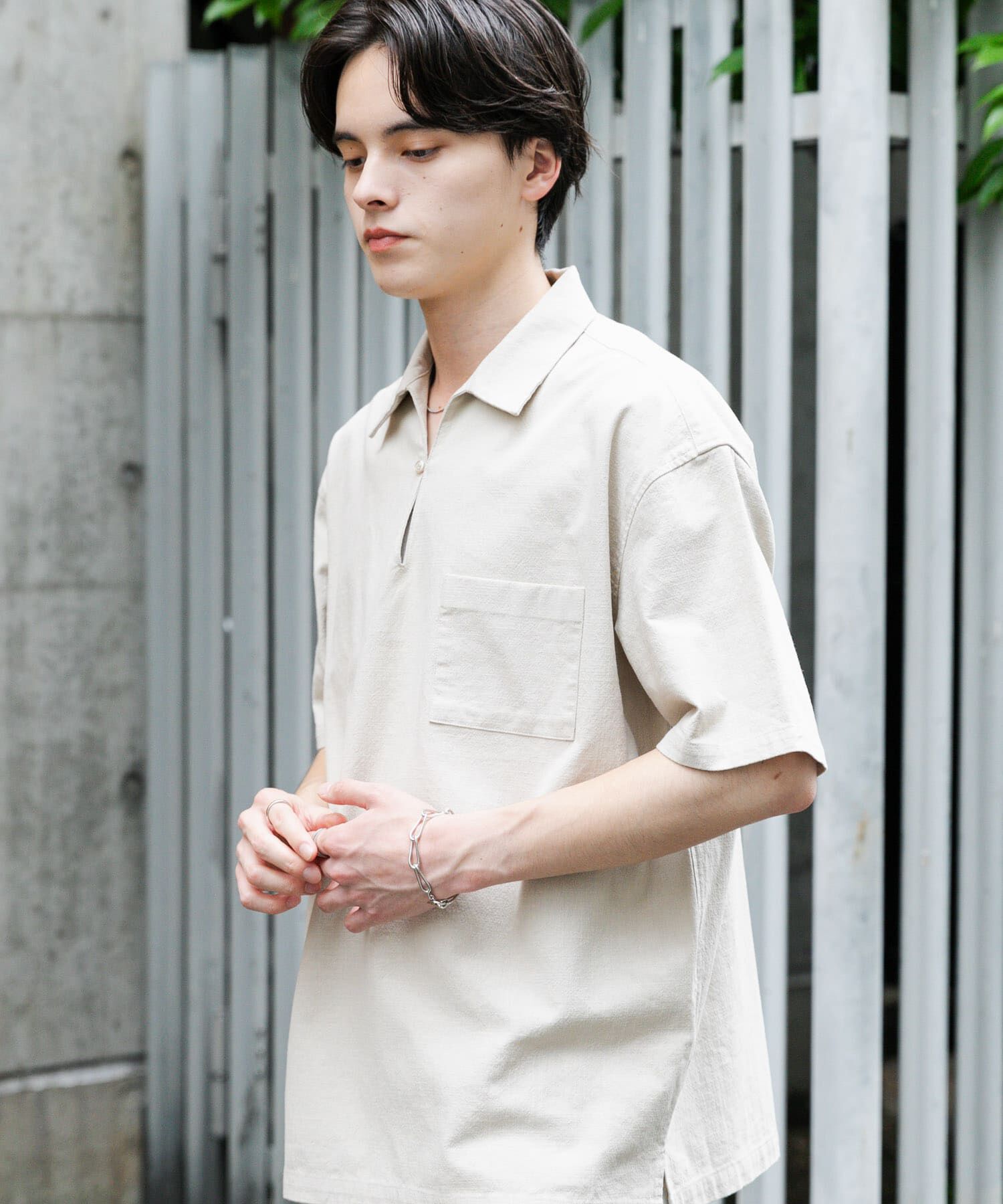 SENSE OF PLACE by URBAN RESEARCH「ドライタッチプルオーバーショートスリーブシャツ」|シャツ・ブラウス|