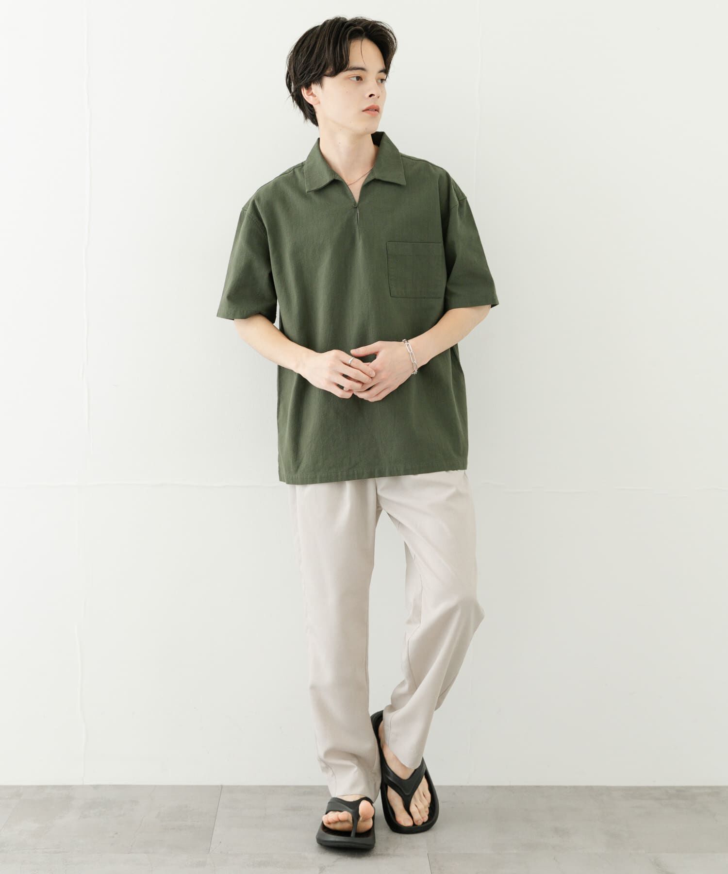 SENSE OF PLACE by URBAN RESEARCH「ドライタッチプルオーバーショートスリーブシャツ」|シャツ・ブラウス|