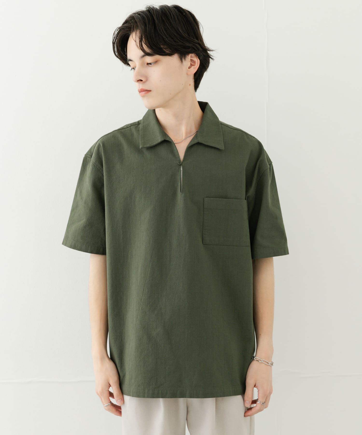 SENSE OF PLACE by URBAN RESEARCH「ドライタッチプルオーバーショートスリーブシャツ」|シャツ・ブラウス|