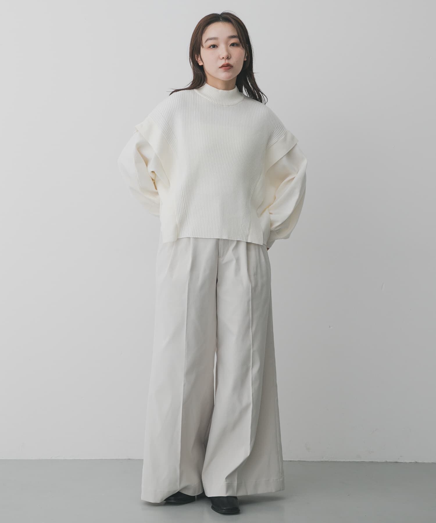 SENSE OF PLACE by URBAN RESEARCH「『一部WEB限定カラー』ストレッチショルダータックセーター」|ニット・セーター|