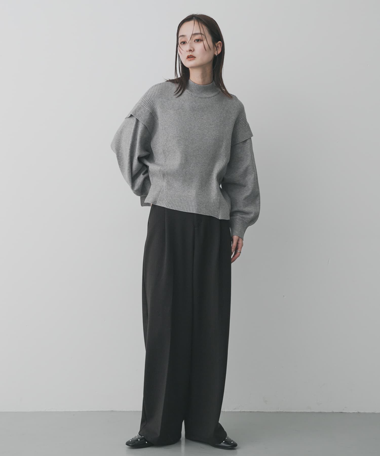 SENSE OF PLACE by URBAN RESEARCH「『一部WEB限定カラー』ストレッチショルダータックセーター」|ニット・セーター|