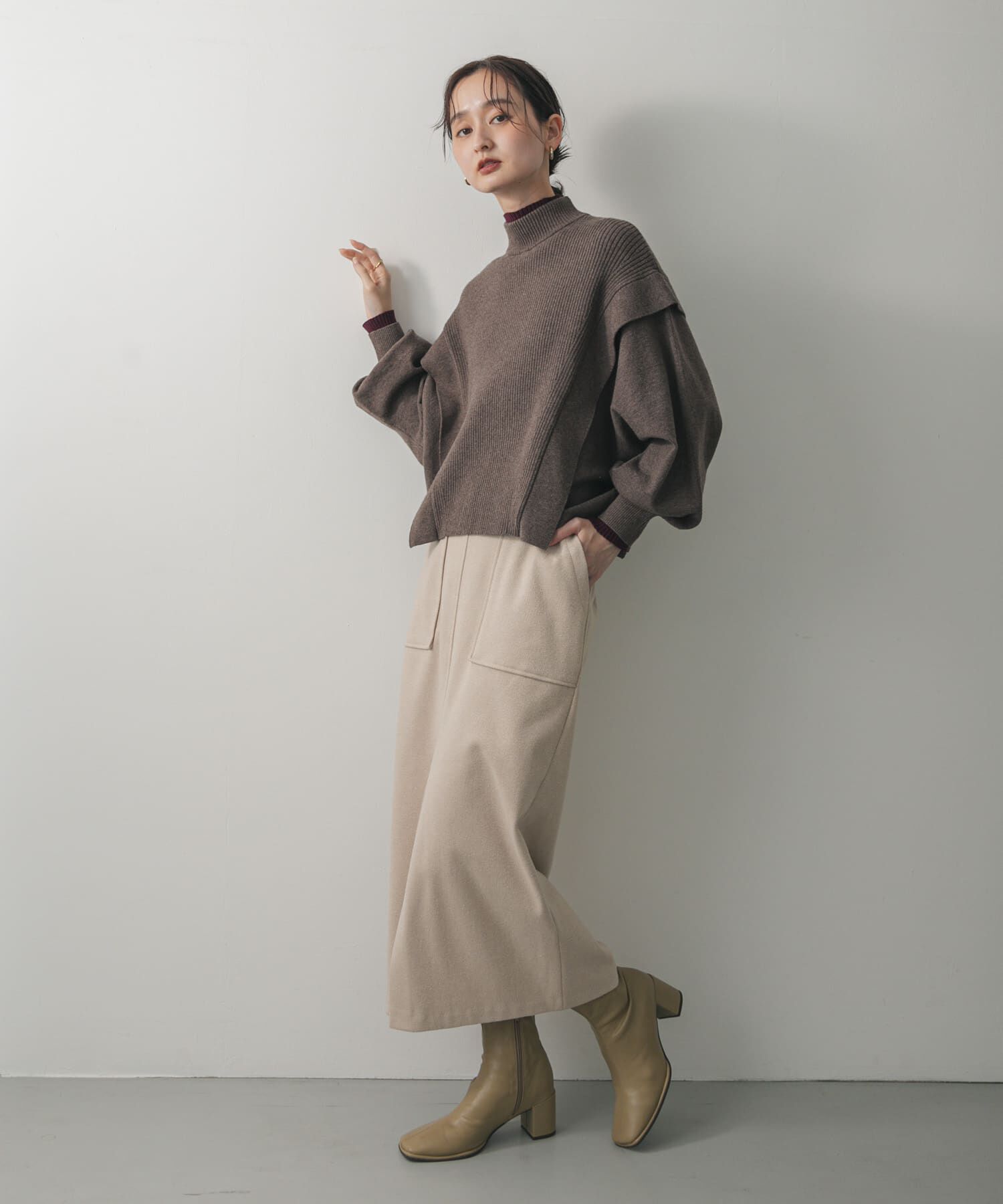 SENSE OF PLACE by URBAN RESEARCH「『一部WEB限定カラー』ストレッチショルダータックセーター」|ニット・セーター|