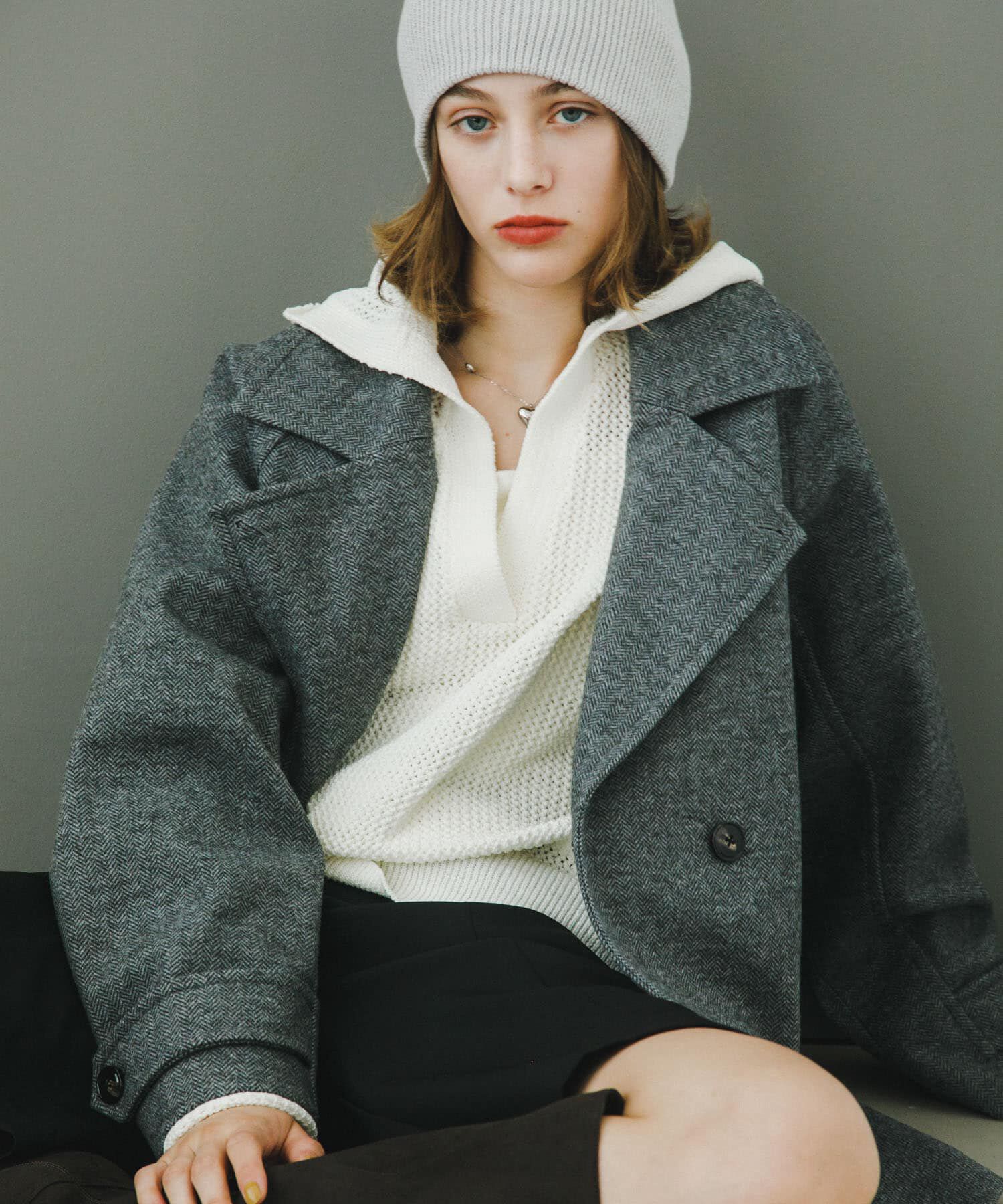 SENSE OF PLACE by URBAN RESEARCH「テーラードミドルコート」|ノーカラーコート|グレー系その他