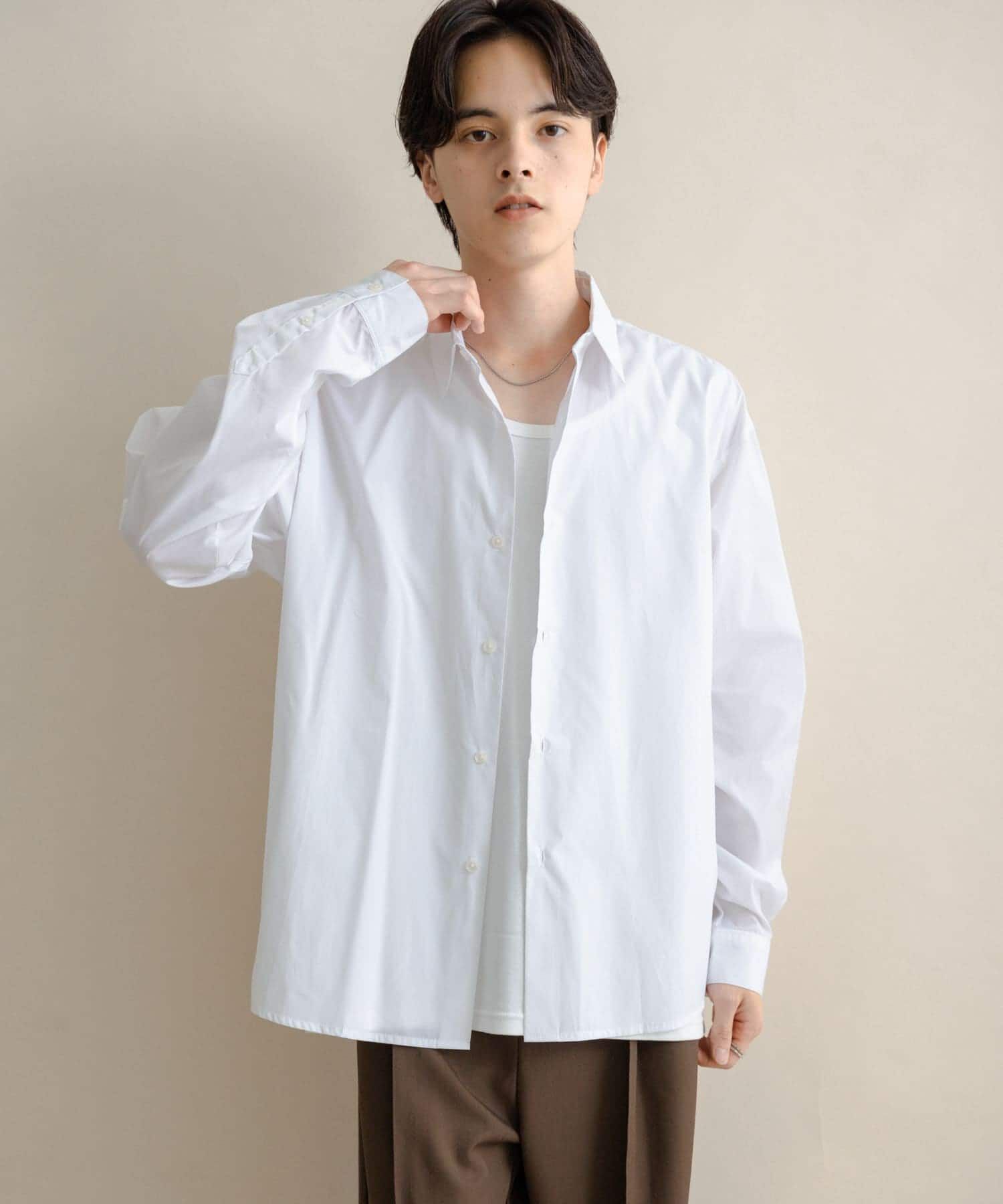 SENSE OF PLACE by URBAN RESEARCH「『WEB/一部店舗限定』コンフォートレギュラーカラーシャツ」|シャツ・ブラウス|