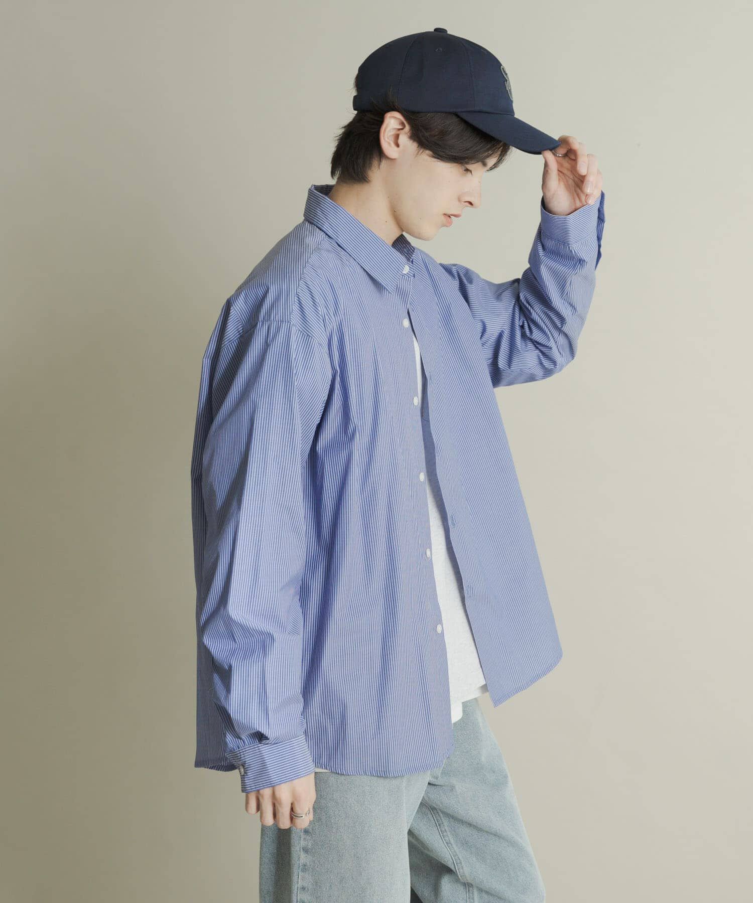 SENSE OF PLACE by URBAN RESEARCH「『WEB/一部店舗限定』コンフォートレギュラーカラーシャツ」|シャツ・ブラウス|ブルー系その他