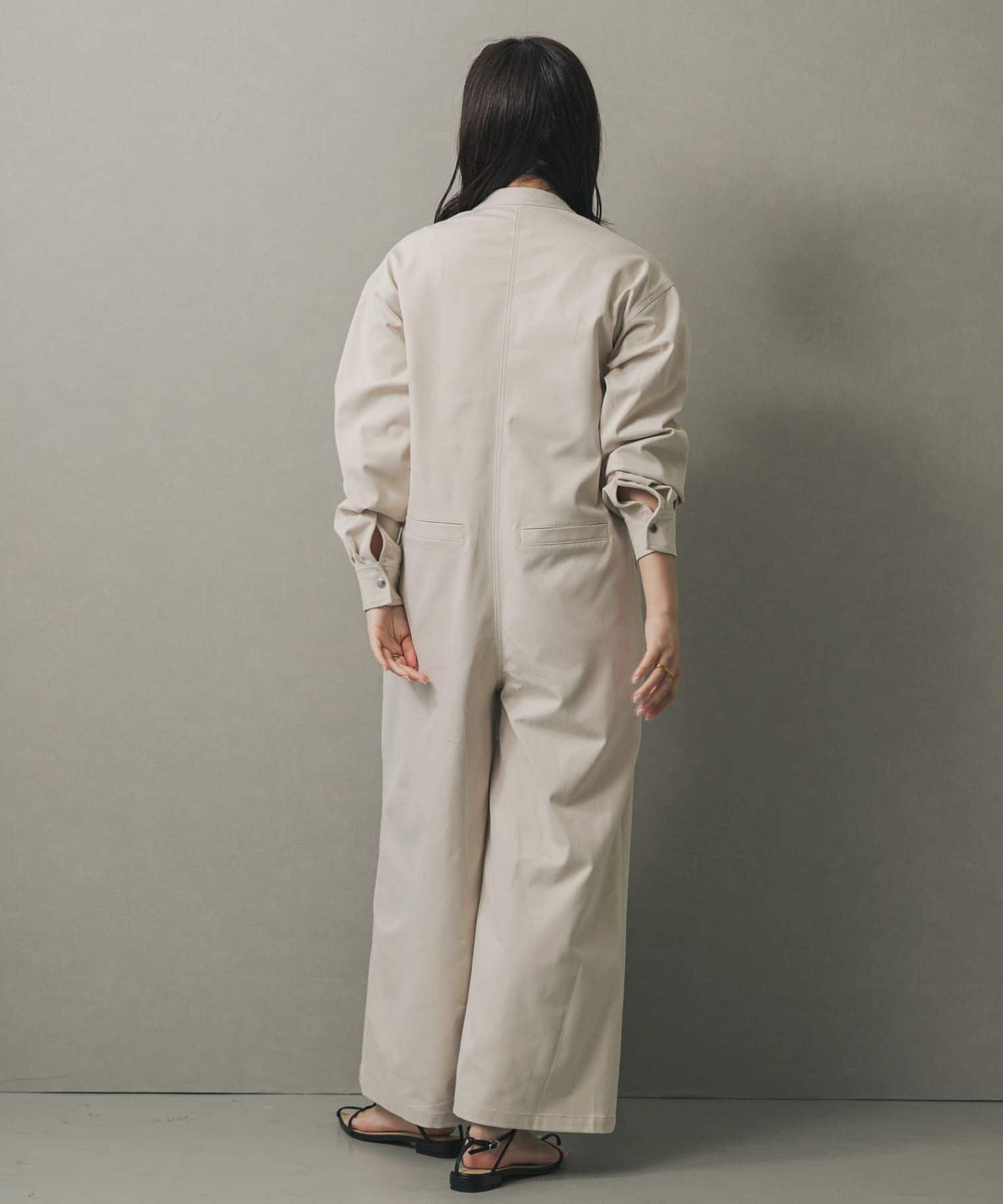 SENSE OF PLACE by URBAN RESEARCH「ノーカラーウエストタックジャンプスーツ」|ワンピース|