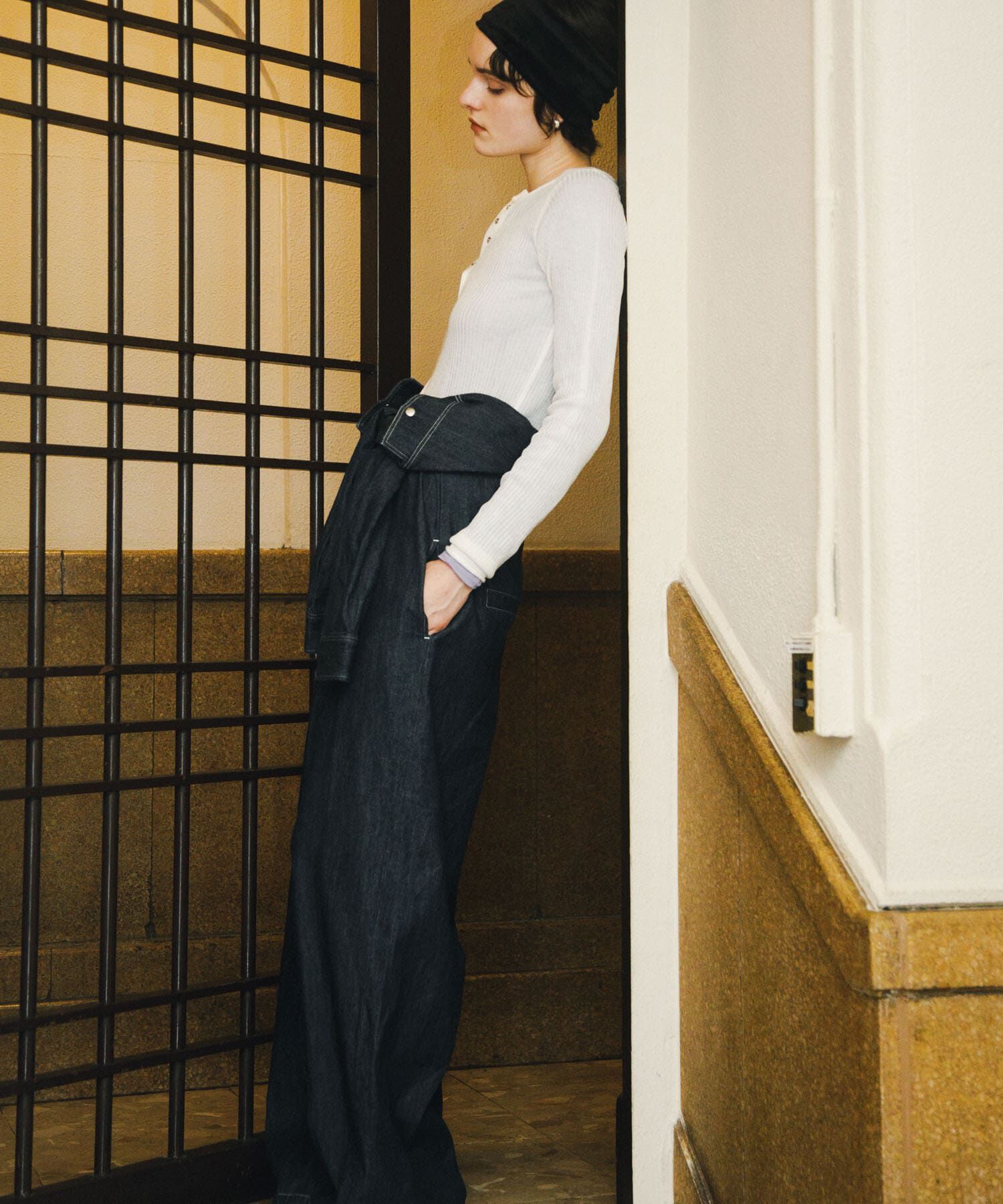 SENSE OF PLACE by URBAN RESEARCH「ノーカラーウエストタックジャンプスーツ」|ワンピース|