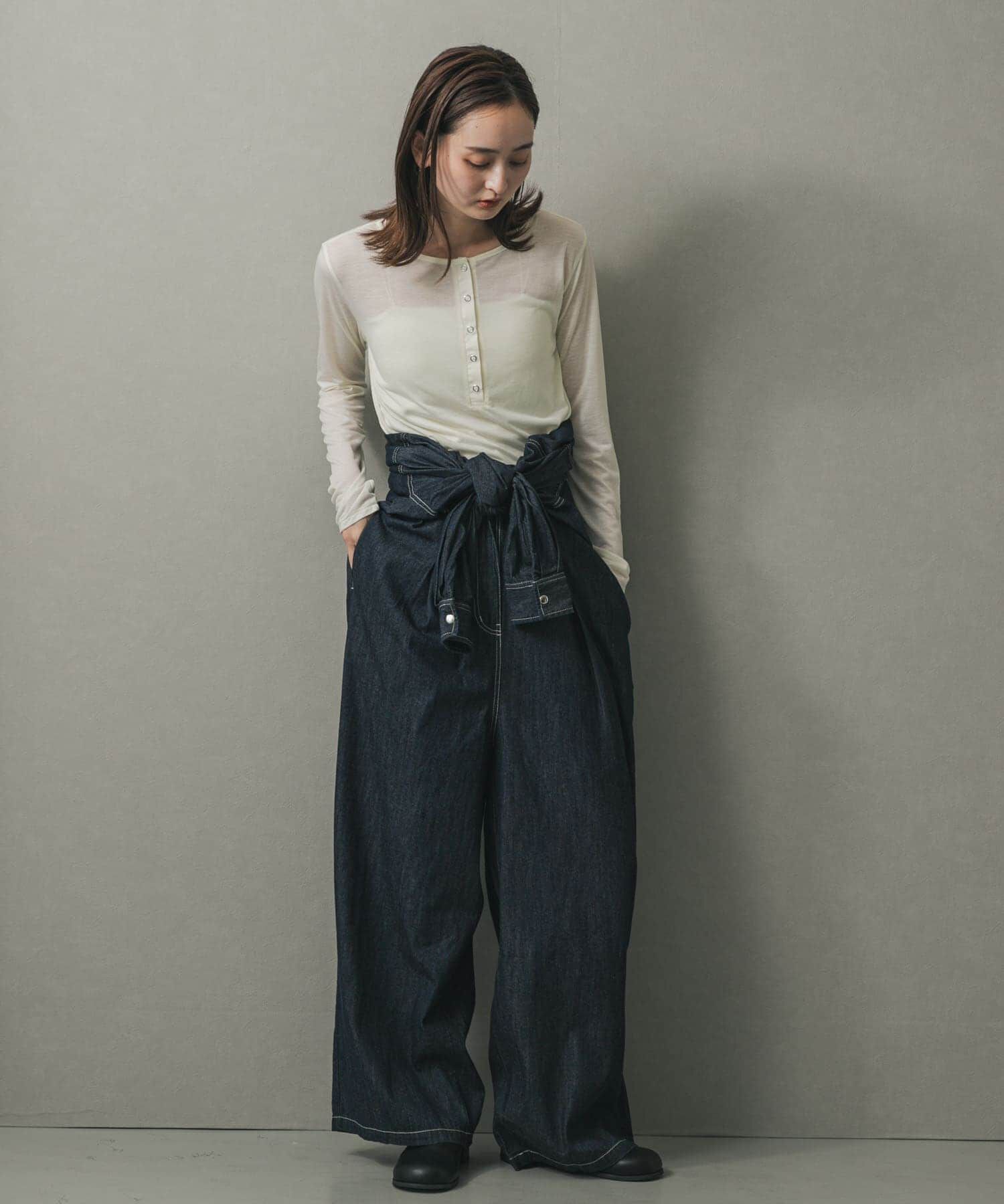 SENSE OF PLACE by URBAN RESEARCH「ノーカラーウエストタックジャンプスーツ」|ワンピース|