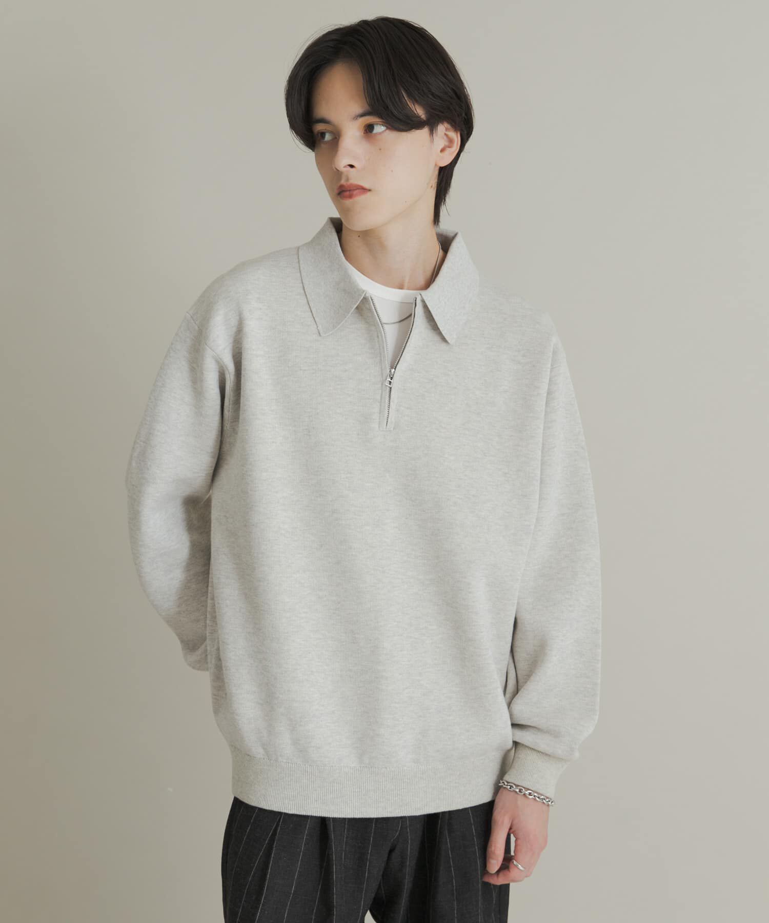 SENSE OF PLACE by URBAN RESEARCH「『ユニセックス』スウェットライクハーフジップニット」|ニット・セーター|