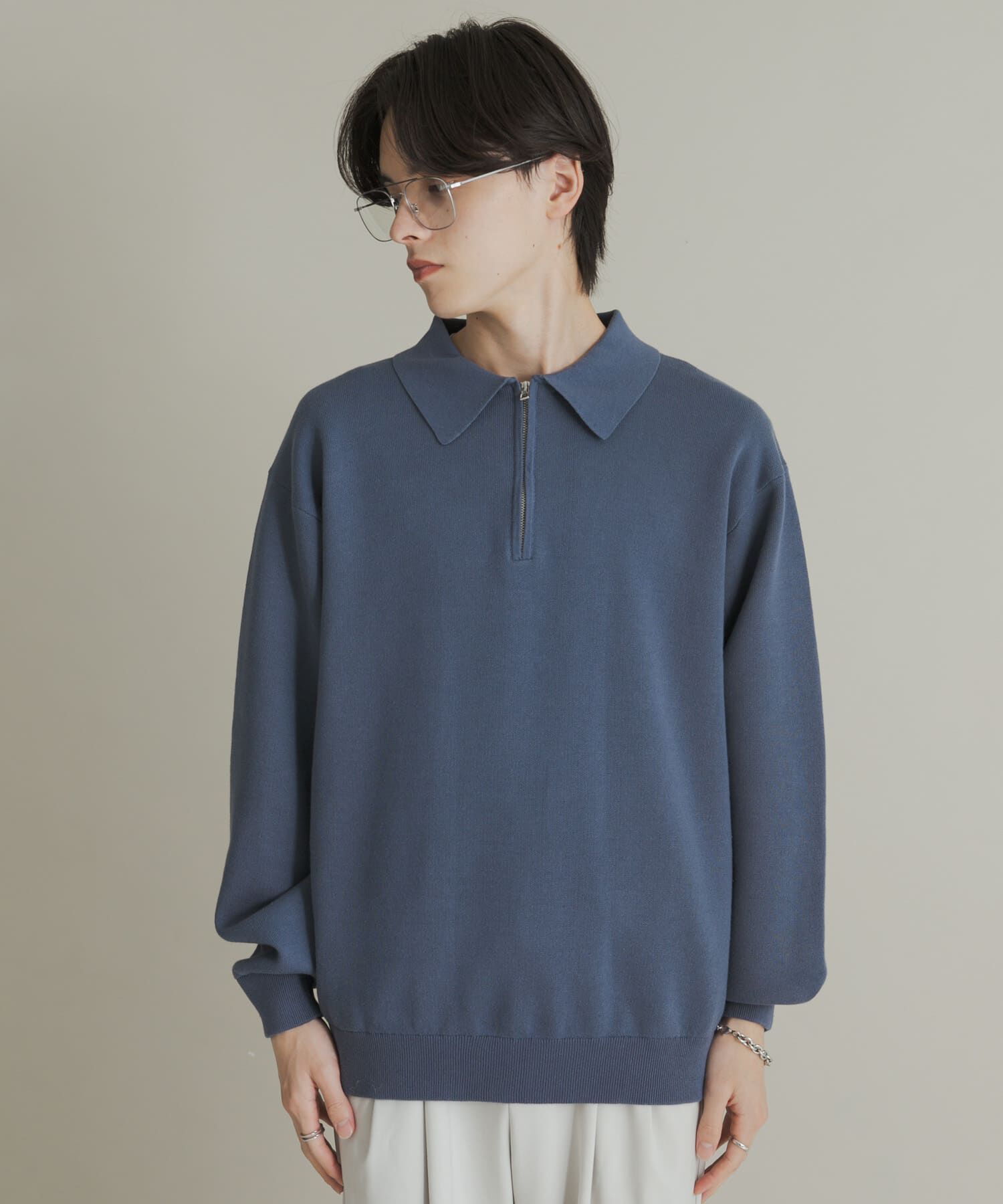 SENSE OF PLACE by URBAN RESEARCH「『ユニセックス』スウェットライクハーフジップニット」|ニット・セーター|