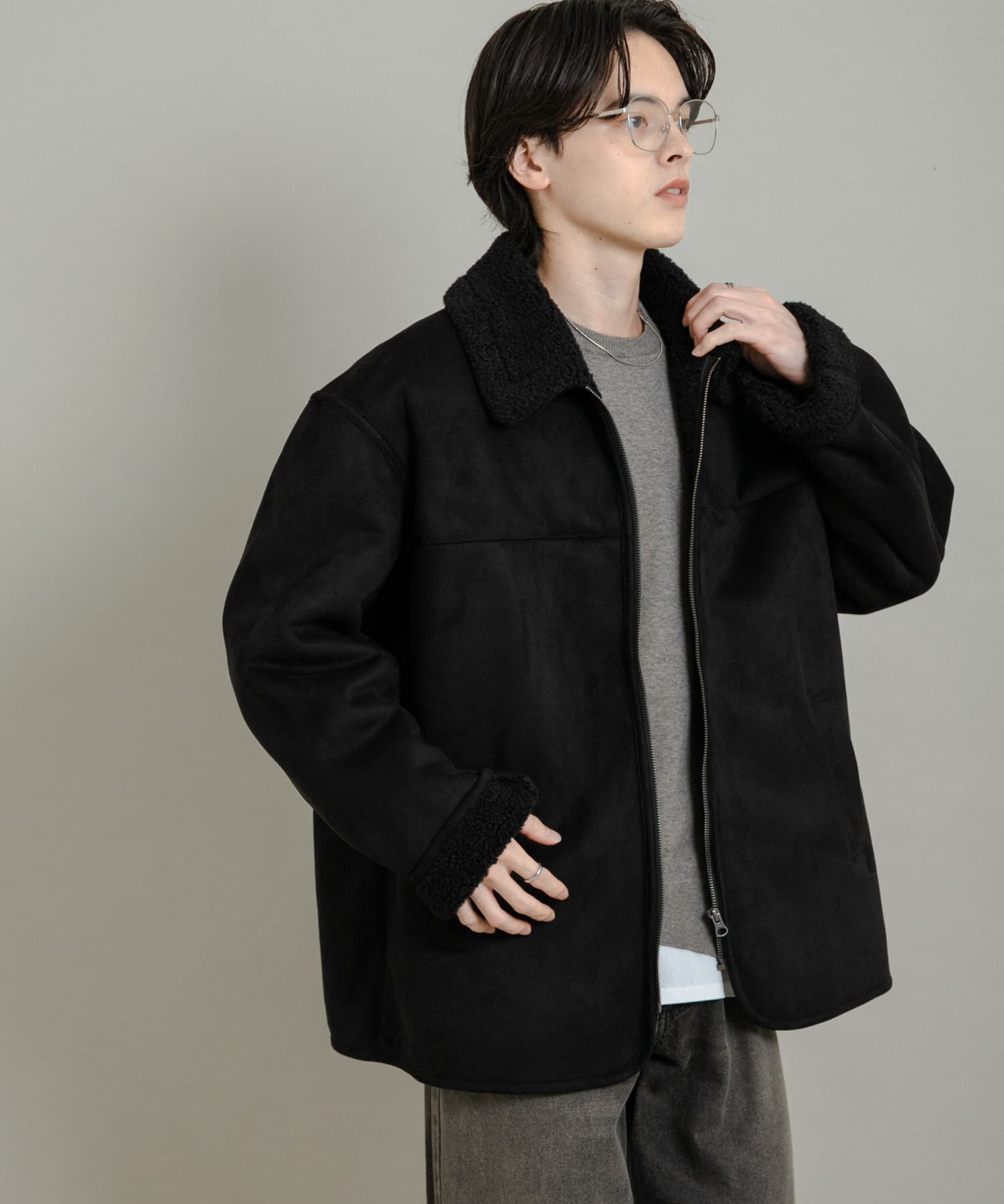 SENSE OF PLACE by URBAN RESEARCH「アソートボアブルゾン」|ブルゾン・スタジャン|