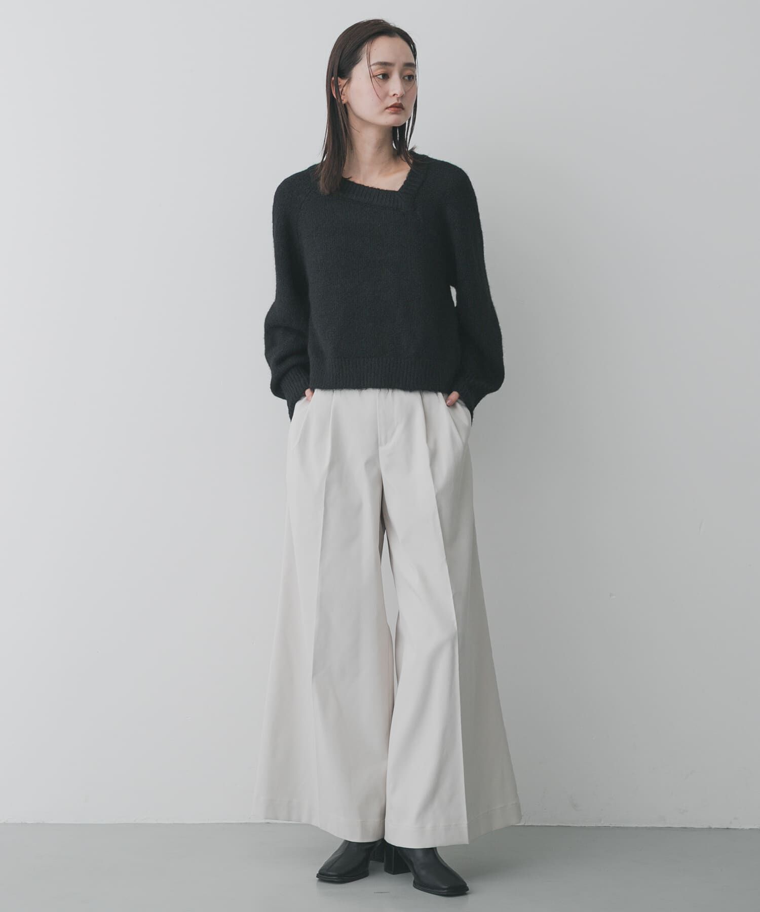 SENSE OF PLACE by URBAN RESEARCH「アシメネックニット」|ニット・セーター|