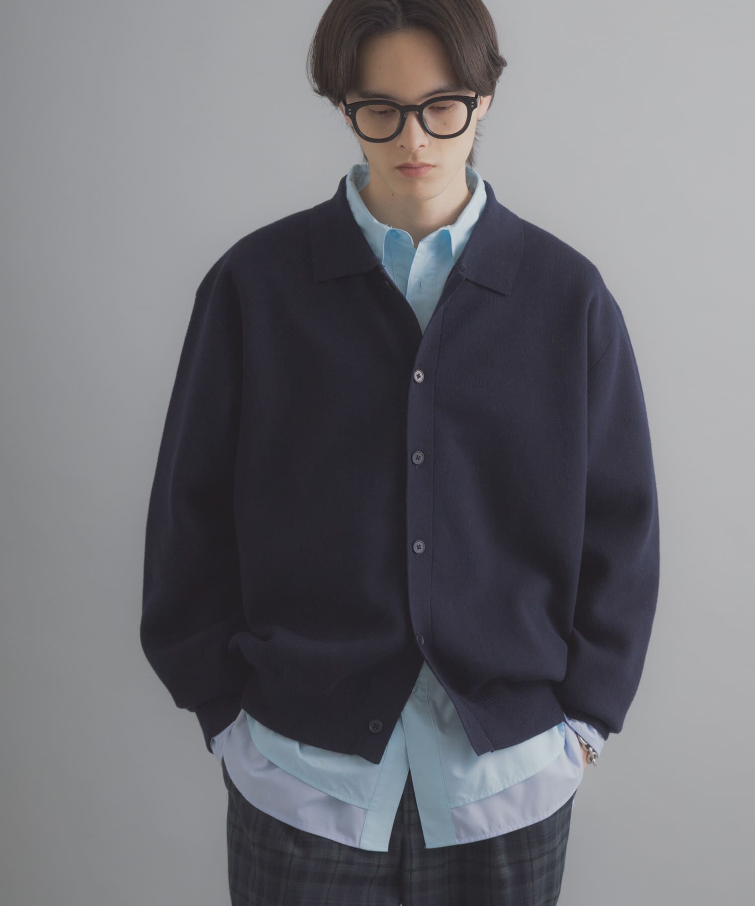 SENSE OF PLACE by URBAN RESEARCH「『ユニセックス』『洗濯可』スウェットライクポロカーディガン」|カーディガン|