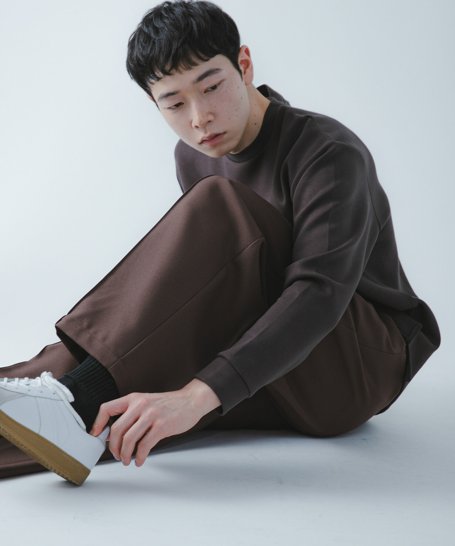 SENSE OF PLACE by URBAN RESEARCH「『撥水/防花粉』SKINProofタックワイドパンツ」|その他|ブラウン