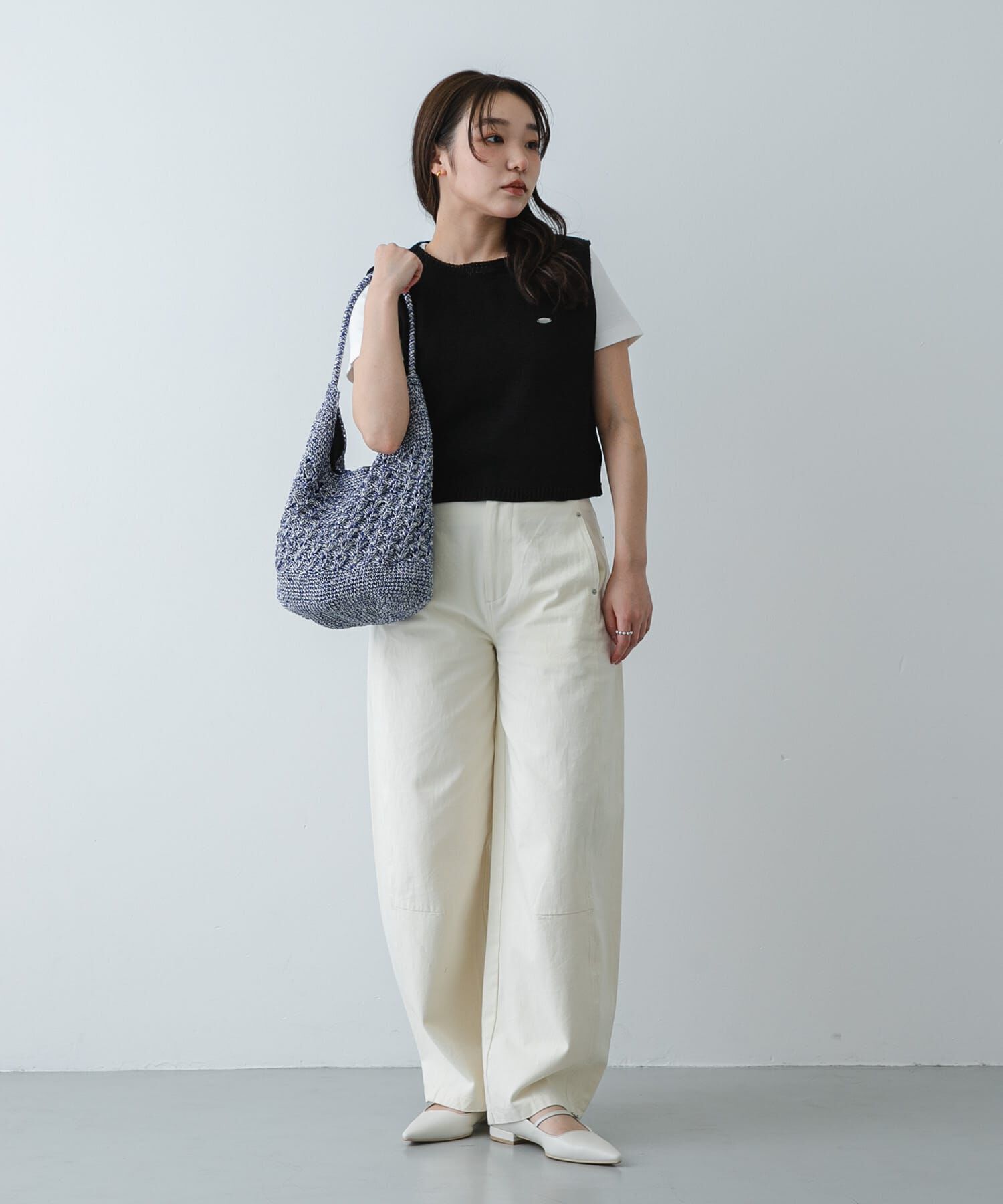 SENSE OF PLACE by URBAN RESEARCH「メタリックヤーンバッグ」|かごバッグ|