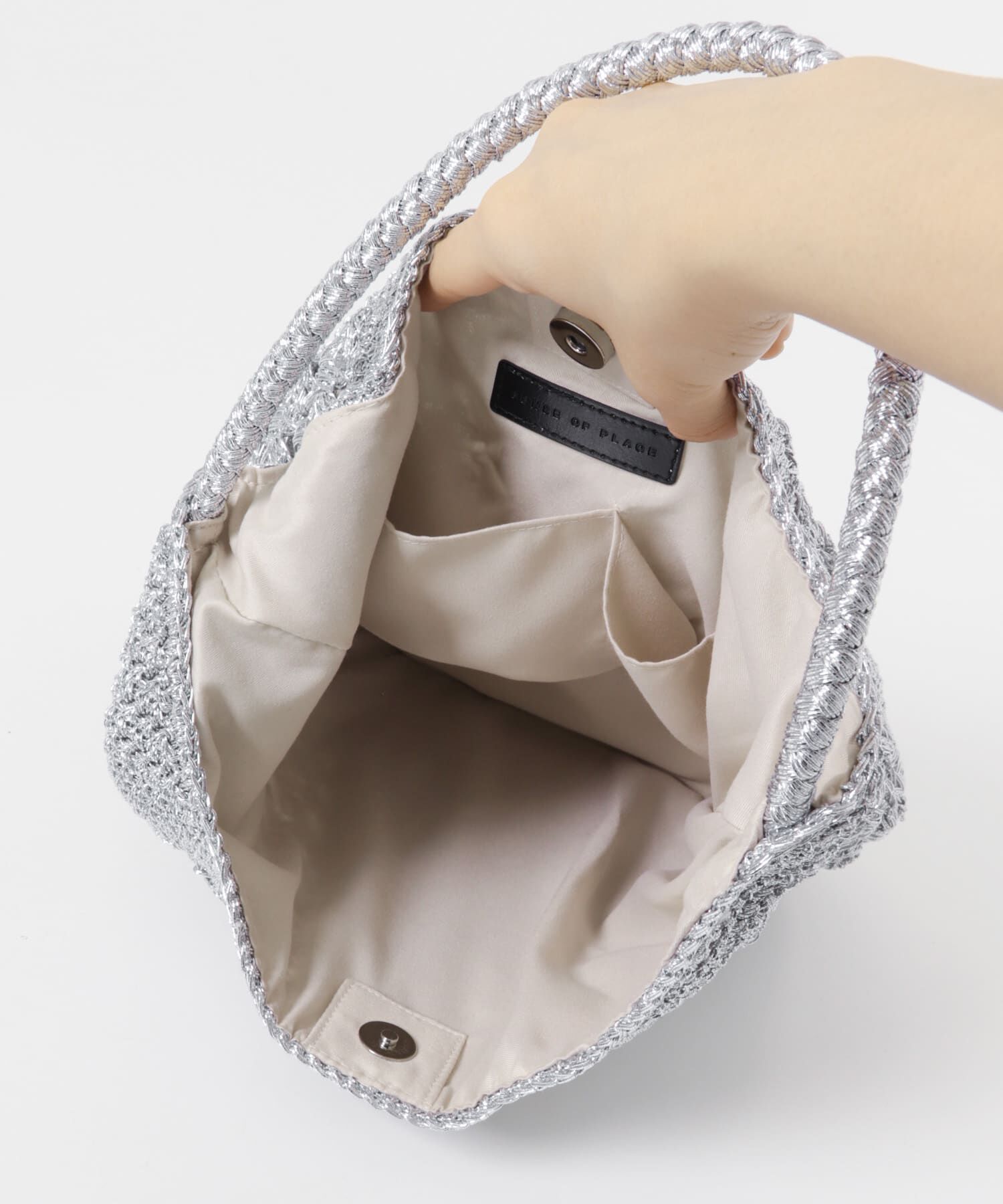 SENSE OF PLACE by URBAN RESEARCH「メタリックヤーンバッグ」|かごバッグ|