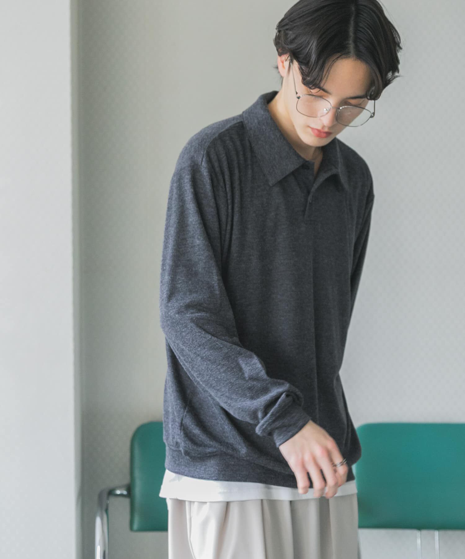 SENSE OF PLACE by URBAN RESEARCH「シアーロングスリーブポロシャツ」|ポロシャツ|