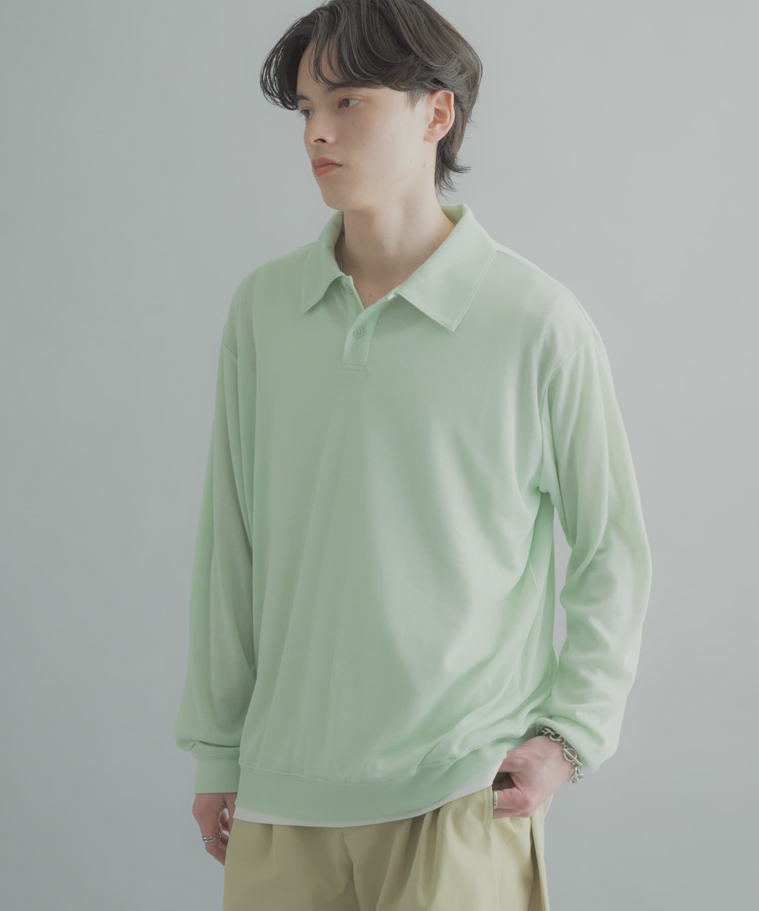 SENSE OF PLACE by URBAN RESEARCH「シアーロングスリーブポロシャツ」|ポロシャツ|