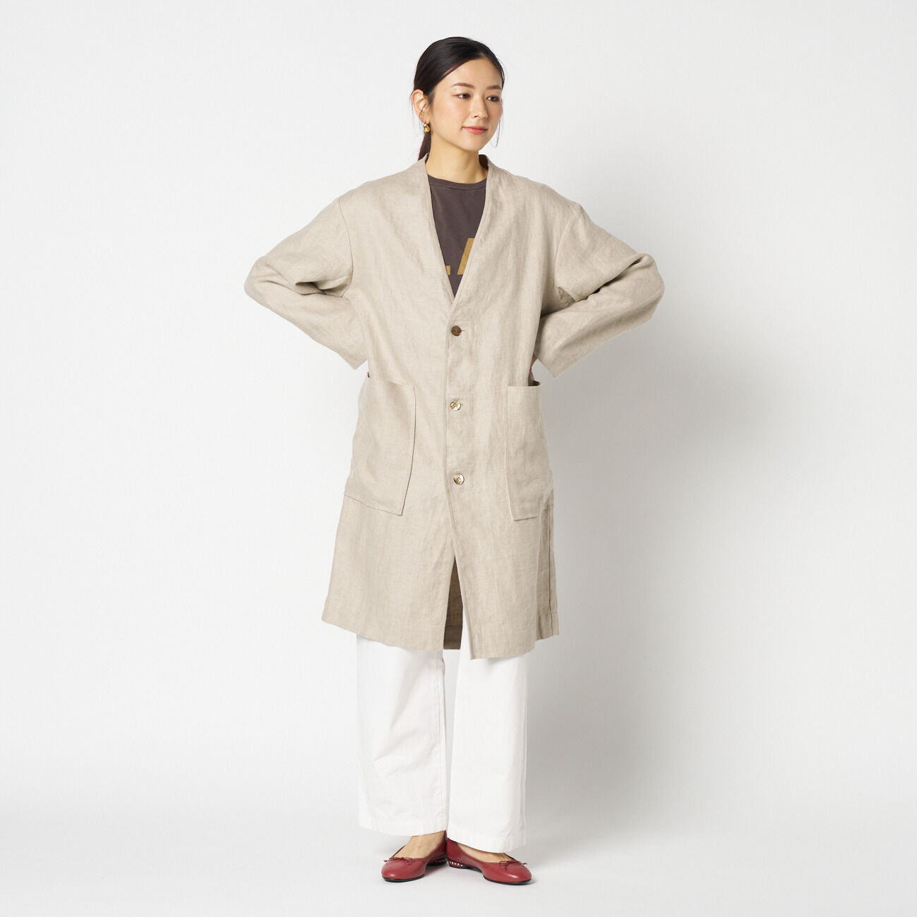 HELIOPOLE「HELIOPOLE DUNGAREES LINEN COAT」|トレンチコート|