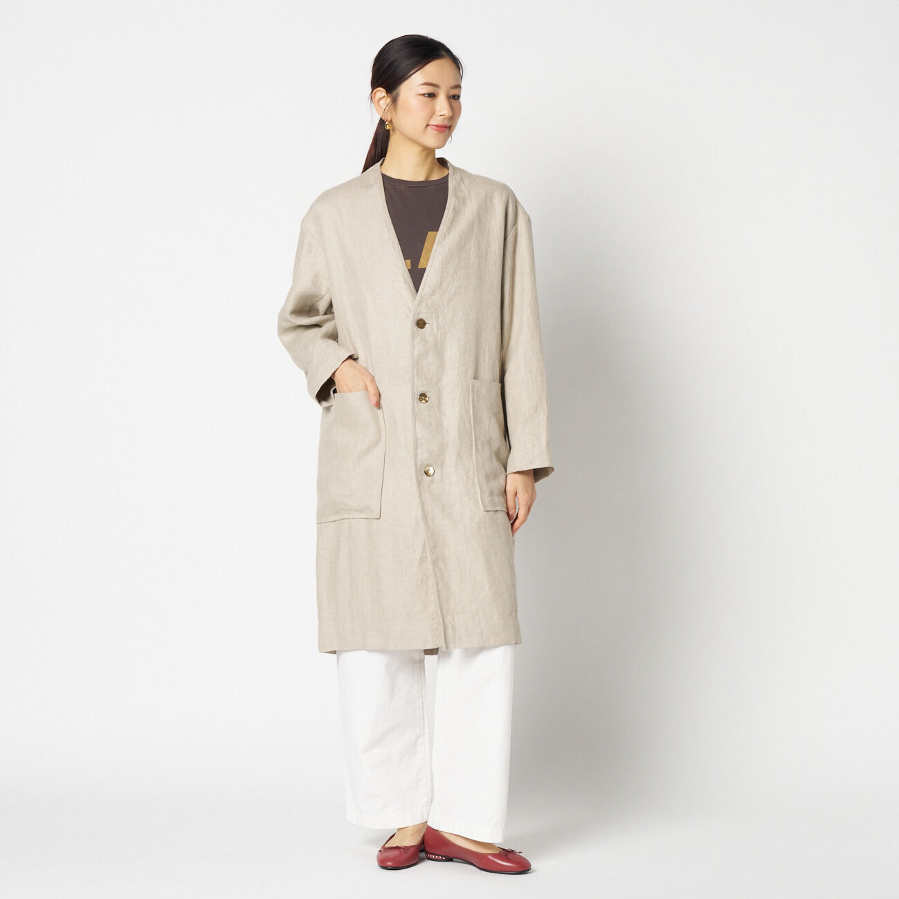 HELIOPOLE「HELIOPOLE DUNGAREES LINEN COAT」|トレンチコート|