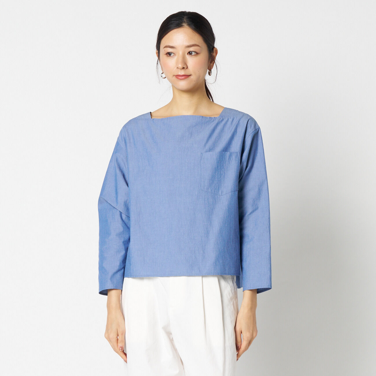 HELIOPOLE「HELIOPOLE SQUARE NECK PULLOVER」|シャツ・ブラウス|