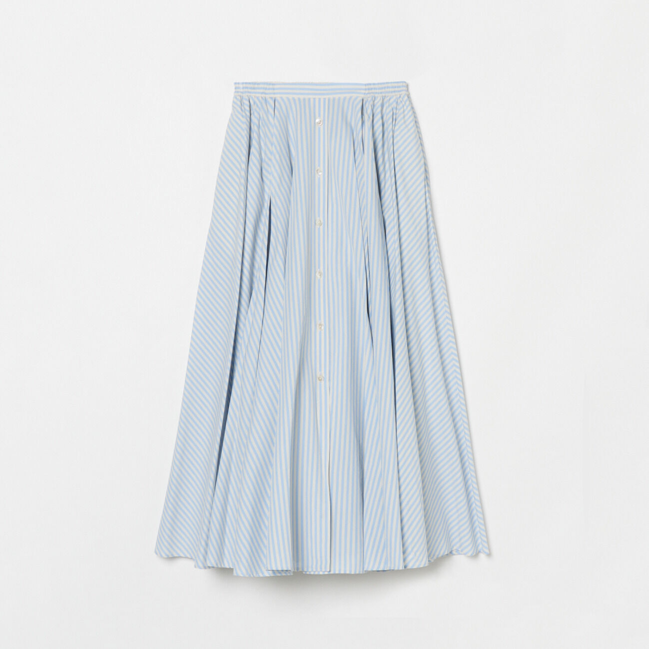  「venit STRIPE LONG SKIRT」|スカート|スカイブルー