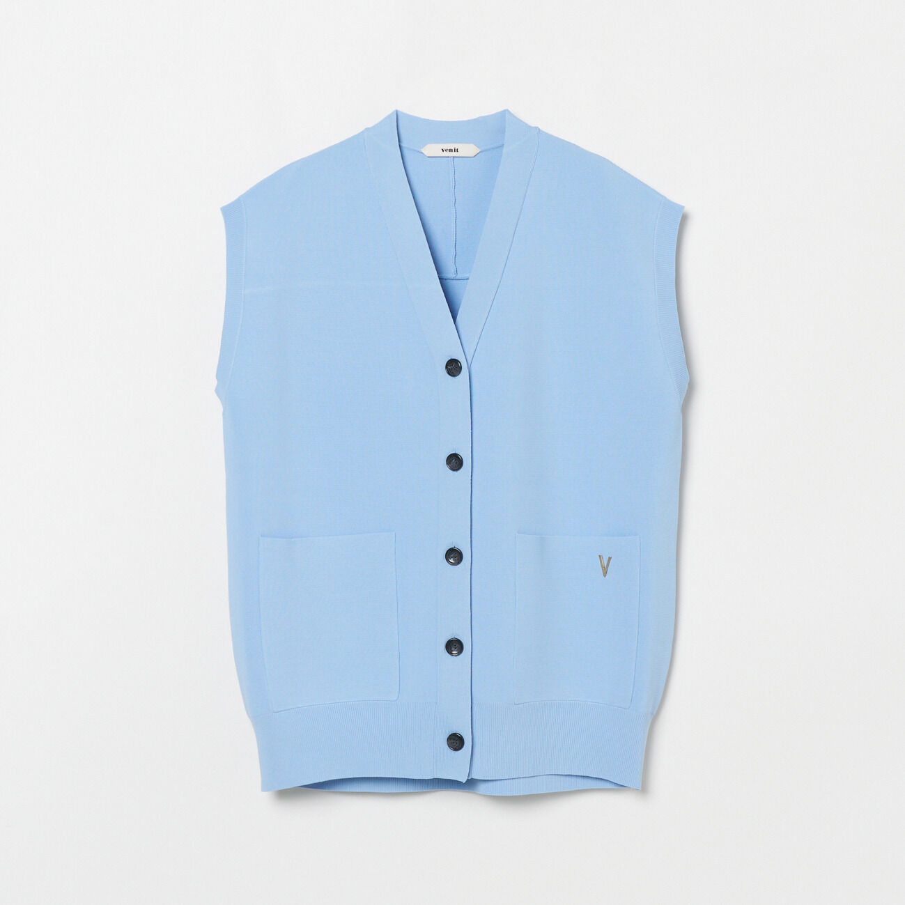  「venit RAYON POLYESTER VN VEST」|ニット・セーター|スカイブルー