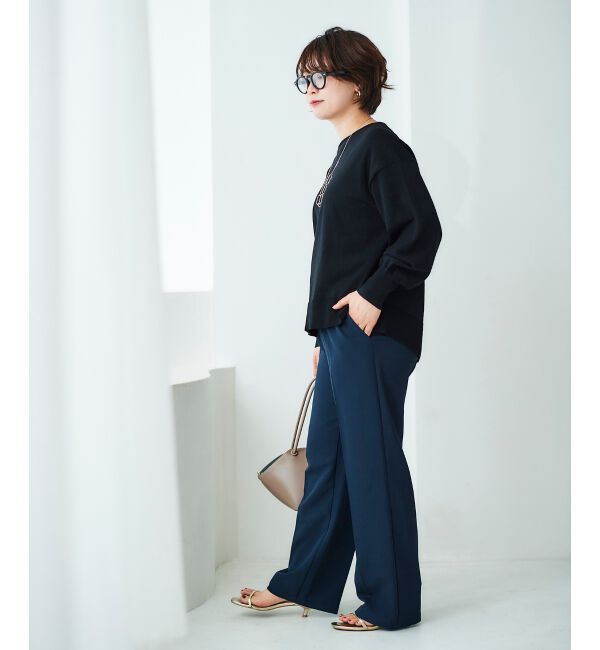 le.coeur blanc「《手洗い可能》ボリュームスリーブニットプルオーバー」|ニット・セーター|