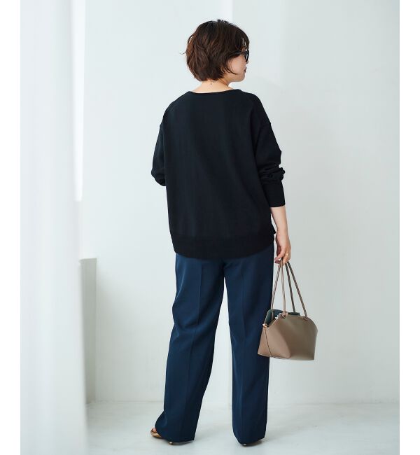 le.coeur blanc「《手洗い可能》ボリュームスリーブニットプルオーバー」|ニット・セーター|