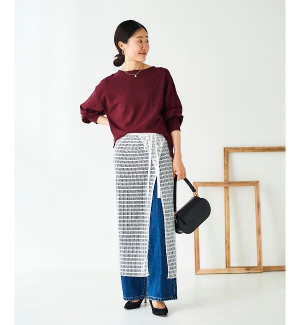 le.coeur blanc「《手洗い可能》ボリュームスリーブニットプルオーバー」|ニット・セーター|