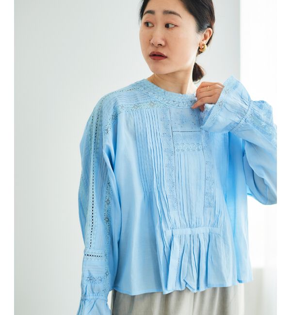  「《手洗い可能》Fanakaリバーレースブラウス」|シャツ・ブラウス|
