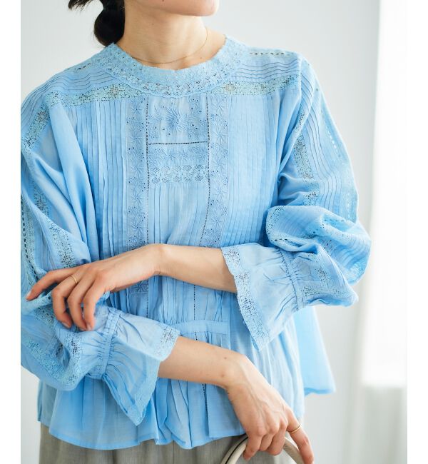  「《手洗い可能》Fanakaリバーレースブラウス」|シャツ・ブラウス|