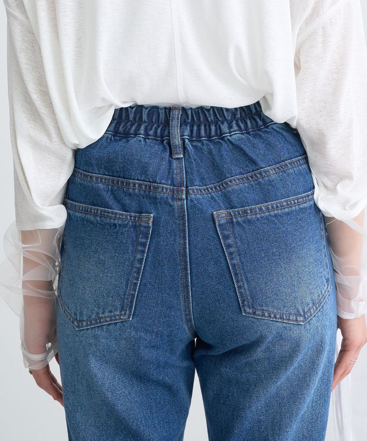 earth music&ecology「フロントシームセミフレアデニムパンツ」|デニム|