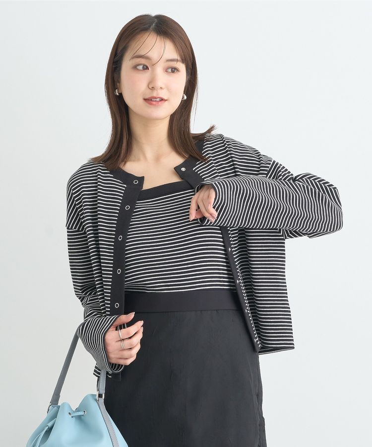 earth music&ecology「SET2点リブアンサンブル」|カーディガン|