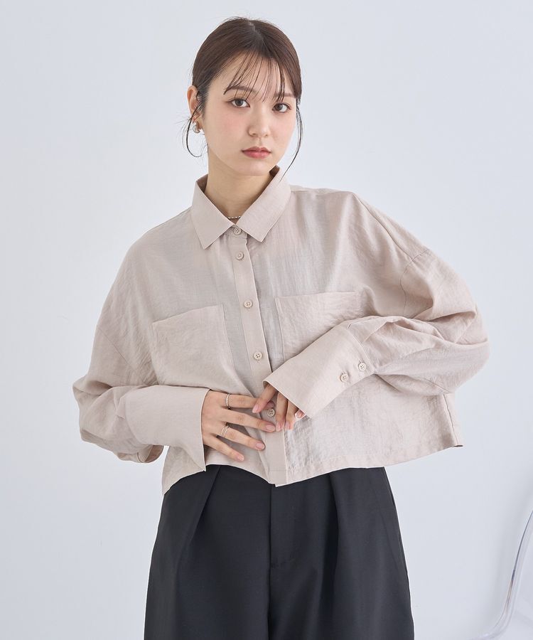 earth music&ecology「Wポケットショートシャツ」|シャツ・ブラウス|