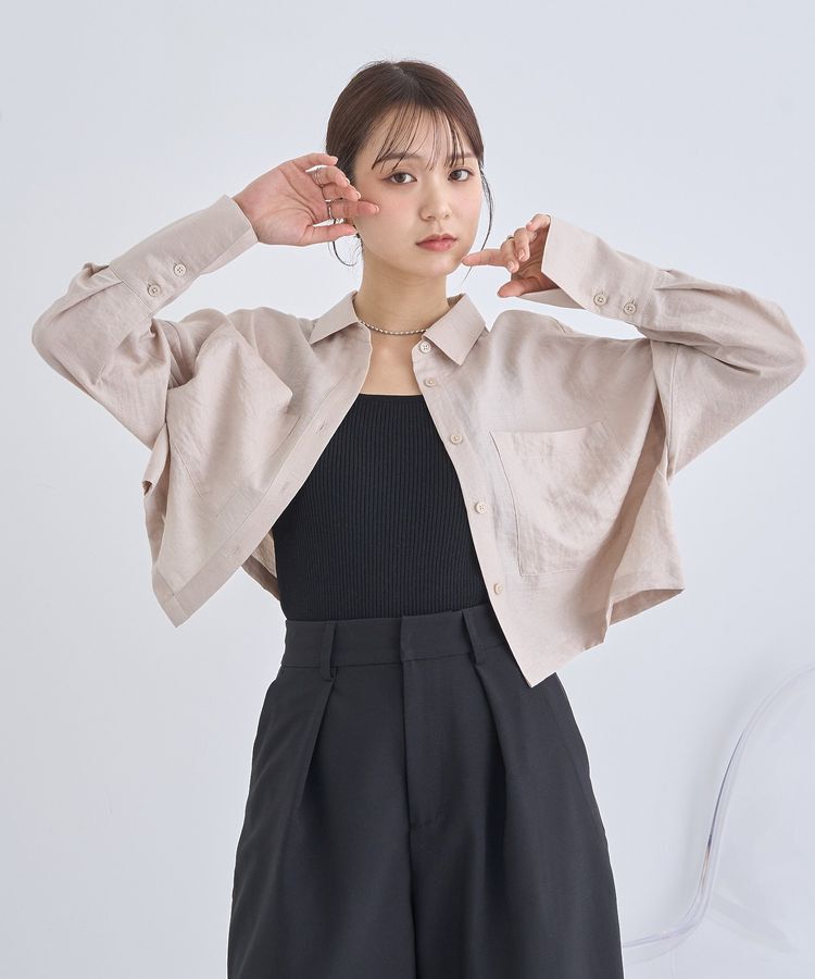 earth music&ecology「Wポケットショートシャツ」|シャツ・ブラウス|