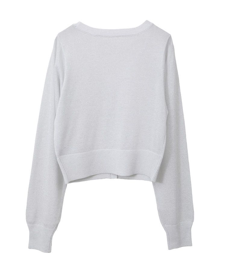 earth music&ecology「シアーラメVネックカーディガン」|カーディガン|