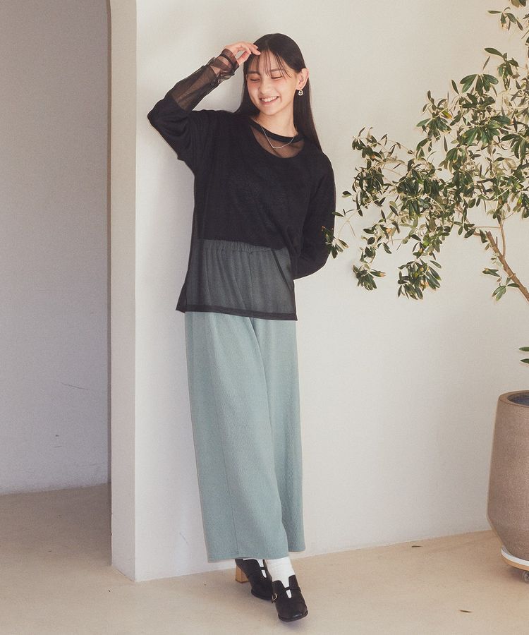 earth music&ecology「ラメシアースリーブプルオーバー」|Tシャツ・カットソー|