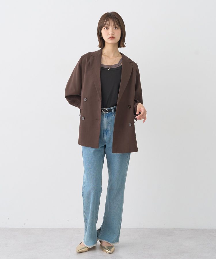 earth music&ecology「カットオフフレアデニムパンツ」|デニム|