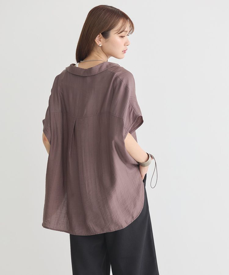 earth music&ecology「裾ドロストフレンチスリーブシャツ」|シャツ・ブラウス|