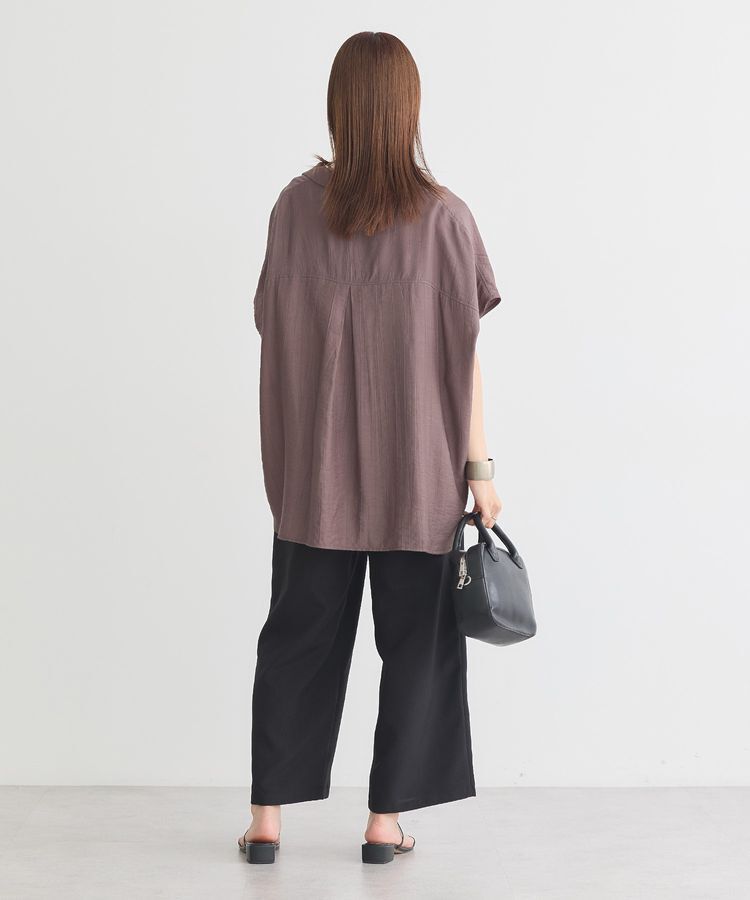 earth music&ecology「裾ドロストフレンチスリーブシャツ」|シャツ・ブラウス|