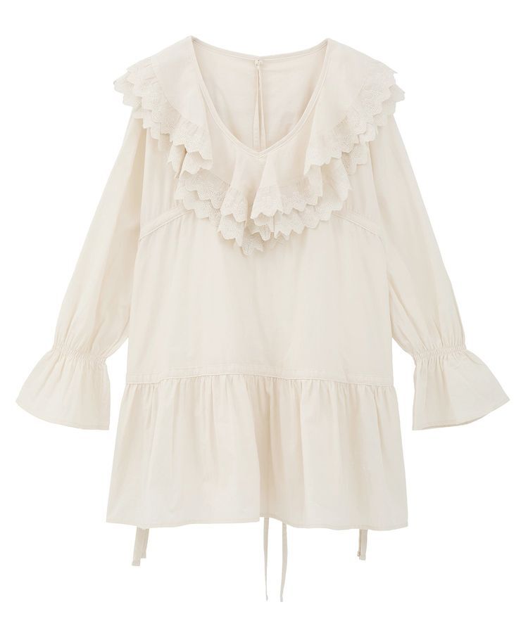 earth music&ecology「サイドリボンラッフルミニワンピース」|ワンピース|