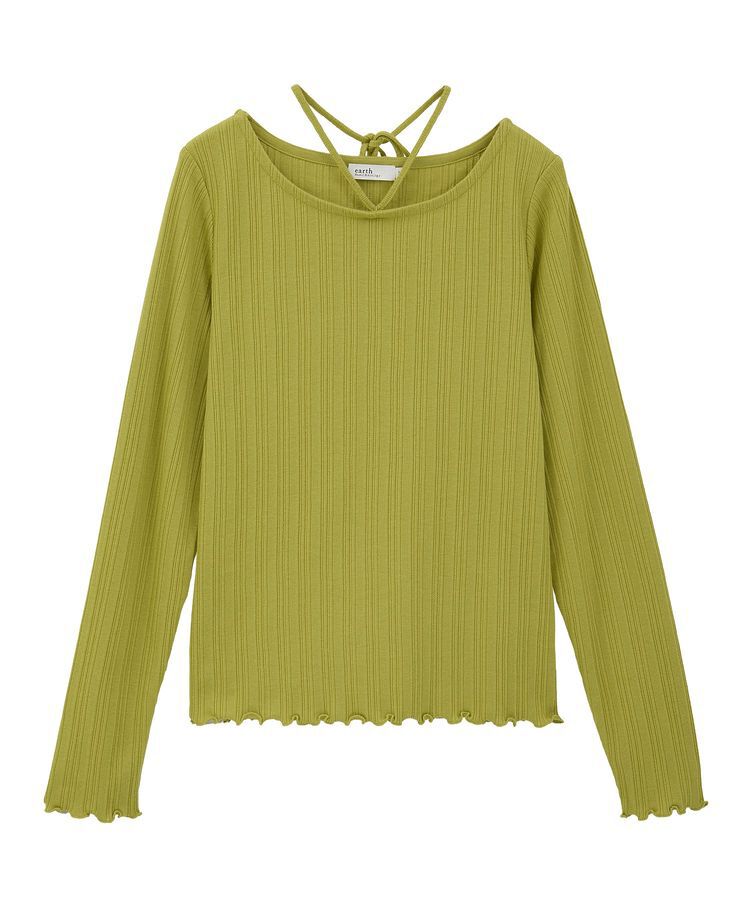 earth music&ecology「チェーンリブホルターネックプルオーバー」|Tシャツ・カットソー|