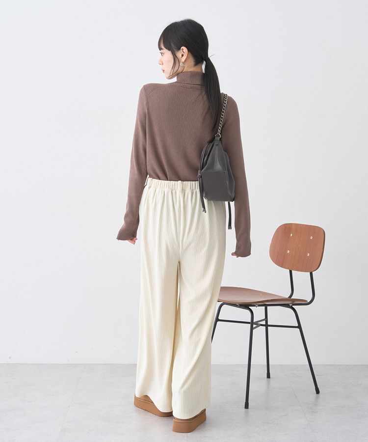 earth music&ecology「レンチング(TM)エコヴェロ(TM)(リブタートル)」|ニット・セーター|