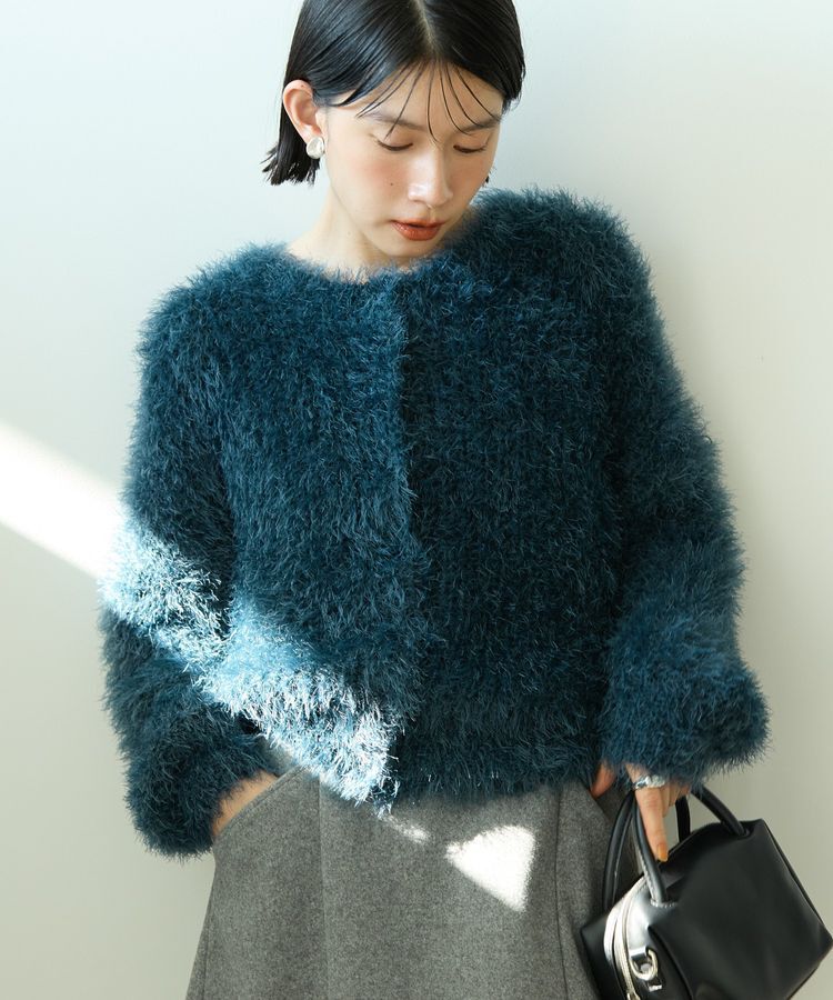 AMERICAN HOLIC「シャギーニットクルーネックカーディガン」|カーディガン|